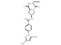 4-(3,5-dimethyl-1H-pyrazol-1-yl)-N-[(7S,8aS)-1,4-dioxooctahydropyrrolo[1,2-a]pyrazin-7-yl]benzamide
