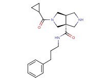 (3aR*,6aR*)-2-(cyclopropylcarbonyl)-N-(3-phenylpropyl)hexahydropyrrolo[3,4-c]pyrrole-3a(1H)-carboxamide