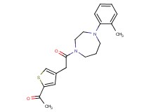 1-(4-{2-[4-(2-methylphenyl)-1,4-diazepan-1-yl]-2-oxoethyl}-2-thienyl)ethanone