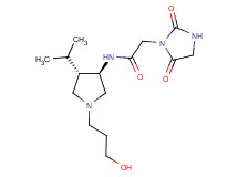 2-(2,5-dioxo-1-imidazolidinyl)-N-[rel-(3R,4S)-1-(3-hydroxypropyl)-4-isopropyl-3-pyrrolidinyl]acetamide hydrochloride