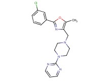 2-(4-{[2-(3-chlorophenyl)-5-methyl-1,3-oxazol-4-yl]methyl}-1-piperazinyl)pyrimidine
