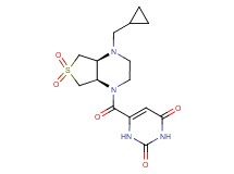 6-{[(4aS*,7aR*)-4-(cyclopropylmethyl)-6,6-dioxidohexahydrothieno[3,4-b]pyrazin-1(2H)-yl]carbonyl}-2,4(1H,3H)-pyrimidinedione