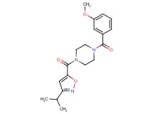 1-[(3-isopropyl-5-isoxazolyl)carbonyl]-4-(3-methoxybenzoyl)piperazine