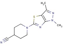 1-(1,3-dimethyl-1H-pyrazolo[3,4-d][1,3]thiazol-5-yl)piperidine-4-carbonitrile