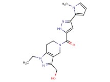 (1-ethyl-5-{[3-(1-methyl-1H-pyrrol-2-yl)-1H-pyrazol-5-yl]carbonyl}-4,5,6,7-tetrahydro-1H-pyrazolo[4,3-c]pyridin-3-yl)methanol