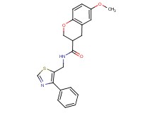 6-methoxy-N-[(4-phenyl-1,3-thiazol-5-yl)methyl]-3-chromanecarboxamide