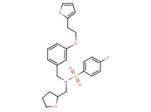 4-fluoro-N-(tetrahydro-2-furanylmethyl)-N-{3-[2-(2-thienyl)ethoxy]benzyl}benzenesulfonamide