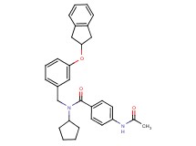 4-(acetylamino)-N-cyclopentyl-N-[3-(2,3-dihydro-1H-inden-2-yloxy)benzyl]benzamide