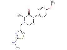 1-(4-methoxyphenyl)-3-methyl-4-{[2-(methylamino)-1,3-thiazol-4-yl]methyl}-2-piperazinone