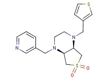 (4aR*,7aS*)-1-(pyridin-3-ylmethyl)-4-(3-thienylmethyl)octahydrothieno[3,4-b]pyrazine 6,6-dioxide