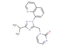 1-[(3-isopropyl-1-quinolin-8-yl-1H-1,2,4-triazol-5-yl)methyl]pyrimidin-2(1H)-one