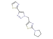 1-[(2-pyrrolidin-1-yl-1,3-thiazol-4-yl)methyl]-4-(1,3-thiazol-2-yl)-1H-1,2,3-triazole