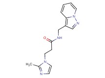 3-(2-methyl-1H-imidazol-1-yl)-N-(pyrazolo[1,5-a]pyridin-3-ylmethyl)propanamide