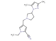 4-{[3-(3,5-dimethyl-1H-pyrazol-1-yl)-1-pyrrolidinyl]methyl}-1-ethyl-1H-pyrrole-2-carbonitrile