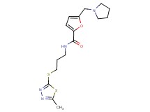 N-{3-[(5-methyl-1,3,4-thiadiazol-2-yl)thio]propyl}-5-(pyrrolidin-1-ylmethyl)-2-furamide