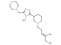 4-[(4-methyl-5-{1-[(3E)-4-methylhex-3-en-1-yl]piperidin-3-yl}-4H-1,2,4-triazol-3-yl)methyl]morpholine
