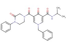 1-benzyl-N-isopropyl-4-oxo-5-[(3-oxo-4-phenyl-1-piperazinyl)carbonyl]-1,4-dihydro-3-pyridinecarboxamide