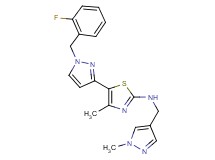 5-[1-(2-fluorobenzyl)-1H-pyrazol-3-yl]-4-methyl-N-[(1-methyl-1H-pyrazol-4-yl)methyl]-1,3-thiazol-2-amine