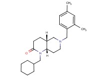 (4aR*,8aS*)-1-(cyclohexylmethyl)-6-(2,4-dimethylbenzyl)octahydro-1,6-naphthyridin-2(1H)-one