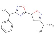 5-(3-isopropyl-4,5-dihydro-5-isoxazolyl)-3-(1-phenylethyl)-1,2,4-oxadiazole