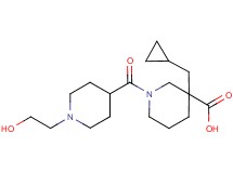 3-(cyclopropylmethyl)-1-{[1-(2-hydroxyethyl)-4-piperidinyl]carbonyl}-3-piperidinecarboxylic acid