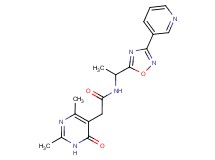 2-(2,4-dimethyl-6-oxo-1,6-dihydropyrimidin-5-yl)-N-[1-(3-pyridin-3-yl-1,2,4-oxadiazol-5-yl)ethyl]acetamide