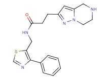 N-[(4-phenyl-1,3-thiazol-5-yl)methyl]-3-(4,5,6,7-tetrahydropyrazolo[1,5-a]pyrazin-2-yl)propanamide hydrochloride