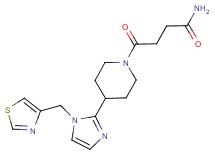 4-oxo-4-{4-[1-(1,3-thiazol-4-ylmethyl)-1H-imidazol-2-yl]-1-piperidinyl}butanamide