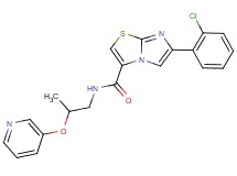 6-(2-chlorophenyl)-N-[2-(3-pyridinyloxy)propyl]imidazo[2,1-b][1,3]thiazole-3-carboxamide