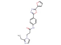 3-(2-ethyl-1H-imidazol-1-yl)-N-{4-[5-(2-furyl)-1,3,4-oxadiazol-2-yl]phenyl}propanamide