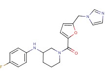 N-(4-fluorophenyl)-1-[5-(1H-imidazol-1-ylmethyl)-2-furoyl]-3-piperidinamine