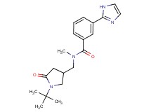 N-[(1-tert-butyl-5-oxo-3-pyrrolidinyl)methyl]-3-(1H-imidazol-2-yl)-N-methylbenzamide trifluoroacetate