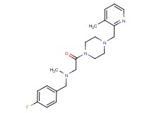 (4-fluorobenzyl)methyl(2-{4-[(3-methyl-2-pyridinyl)methyl]-1-piperazinyl}-2-oxoethyl)amine