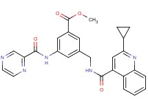 methyl 3-({[(2-cyclopropyl-4-quinolinyl)carbonyl]amino}methyl)-5-[(2-pyrazinylcarbonyl)amino]benzoate