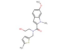 N-(2-hydroxyethyl)-6-methoxy-1-methyl-N-[(5-methyl-2-thienyl)methyl]-1H-indole-2-carboxamide