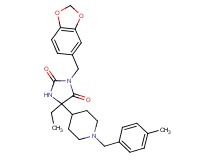 3-(1,3-benzodioxol-5-ylmethyl)-5-ethyl-5-[1-(4-methylbenzyl)-4-piperidinyl]-2,4-imidazolidinedione