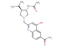 2-{[rel-(3S,4R)-3-(acetylamino)-4-isopropyl-1-pyrrolidinyl]methyl}-4-hydroxy-6-quinolinecarboxamide