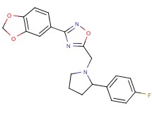 3-(1,3-benzodioxol-5-yl)-5-{[2-(4-fluorophenyl)-1-pyrrolidinyl]methyl}-1,2,4-oxadiazole