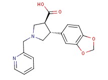 (3S*,4R*)-4-(1,3-benzodioxol-5-yl)-1-(pyridin-2-ylmethyl)pyrrolidine-3-carboxylic acid