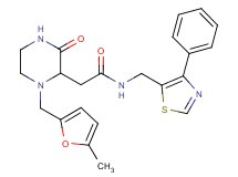 2-{1-[(5-methyl-2-furyl)methyl]-3-oxo-2-piperazinyl}-N-[(4-phenyl-1,3-thiazol-5-yl)methyl]acetamide