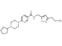 6-(4-cyclopentyl-1-piperazinyl)-N-[(3-propyl-5-isoxazolyl)methyl]nicotinamide