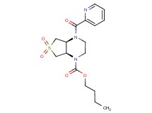 butyl (4aS*,7aR*)-4-(2-pyridinylcarbonyl)hexahydrothieno[3,4-b]pyrazine-1(2H)-carboxylate 6,6-dioxide