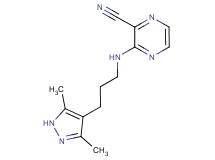 3-{[3-(3,5-dimethyl-1H-pyrazol-4-yl)propyl]amino}-2-pyrazinecarbonitrile