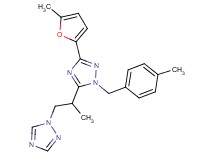 1-(4-methylbenzyl)-3-(5-methyl-2-furyl)-5-[1-methyl-2-(1H-1,2,4-triazol-1-yl)ethyl]-1H-1,2,4-triazole