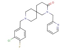 9-(3-chloro-4-fluorobenzyl)-2-(pyridin-2-ylmethyl)-2,9-diazaspiro[5.5]undecan-3-one