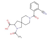2-acetyl-8-(2-cyanobenzoyl)-2,8-diazaspiro[4.5]decane-3-carboxylic acid
