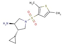 (3R*,4S*)-4-cyclopropyl-1-[(2,5-dimethyl-3-thienyl)sulfonyl]pyrrolidin-3-amine