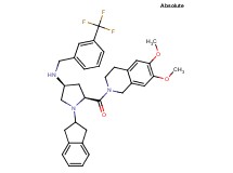 (3S,5S)-1-(2,3-dihydro-1H-inden-2-yl)-5-[(6,7-dimethoxy-3,4-dihydro-2(1H)-isoquinolinyl)carbonyl]-N-[3-(trifluoromethyl)benzyl]-3-pyrrolidinamine