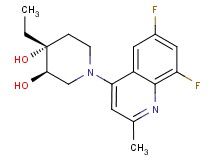 (3R*,4R*)-1-(6,8-difluoro-2-methylquinolin-4-yl)-4-ethylpiperidine-3,4-diol