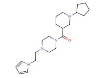1-[(1-cyclopentyl-3-piperidinyl)carbonyl]-4-[2-(1H-pyrrol-1-yl)ethyl]piperazine